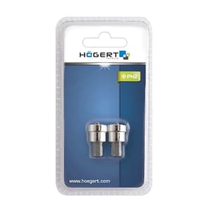 Hogert PH2 x 25 mm Length Phillips Screwdriver Bit (Pack of 2 Pcs), HT1S432