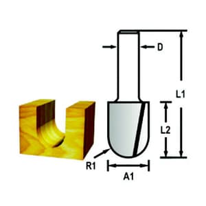 Makita 8.00 mm Router Bit (Core Box Bit), D-48016