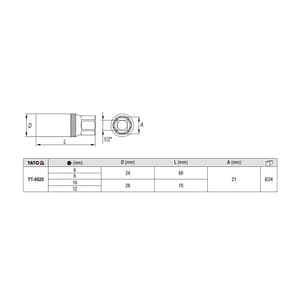 Yato 4 Pcs Roller Stud Extractor Set, YT-0620