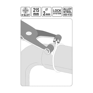 Yato 215 mm Hose Clamp Pliers, YT-0646