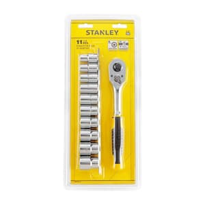 Stanley 11 Pcs 1/2 inch Sq. Drive Pear Head Ratchet Set (Inches), STMT45502