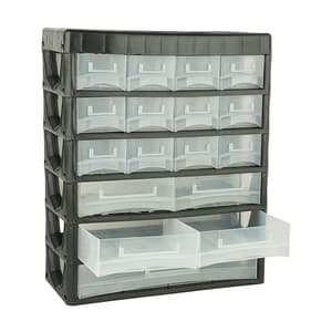 Black+Decker 17 Drawers Large Portable Cabinet For Multi-Purpose Home / Tool Storage With Carry Handle, BDST73827-8