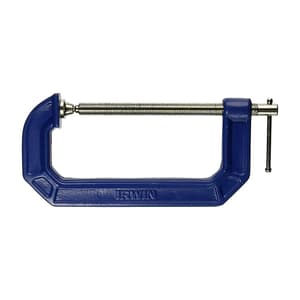 Irwin 200 mm / 8 Inch Steel C-Clamp 100 Series (Blue & Silver), 225108