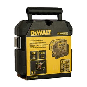 Dewalt Multi-Beam 5 Points Laser Pointer with Backline (Yellow & Black),  DW085K