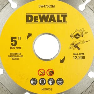 Dewalt 5 inch / 125 mm Segmented Marble Cutting Blade, DW47502M-IN