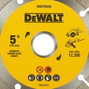 Dewalt 5 inch / 125 mm Segmented Marble Cutting Blade, DW47502G-IN