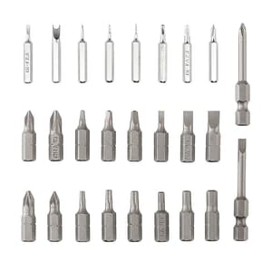 Black+Decker 4V / 6.35mm Li-ion Cordless Screwdriver With E-Clutch & Intelligent Torque System (Pack of 27 Pcs) Accessories, BD40K27-IN