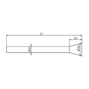 Totem 6.30 x 38 mm Inverted Cone Shape Tungsten Carbide Rotary Burr, MA4