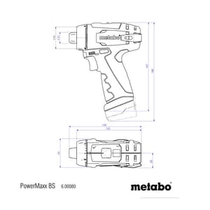 Metabo 10.8V / 2 x 2 Ah Li-ion Basic Drill Driver (Cordless), POWERMAXX BS