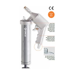Groz 400 Gms or 14 oz Automatic Air Operated Grease Gun, AGG/1R/B