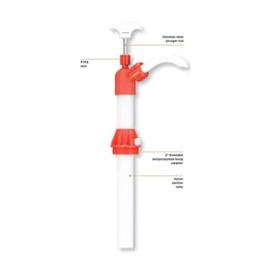 Groz Nylon Chemical Pump For Use With 50-210 Ltr Drums, CMP/12