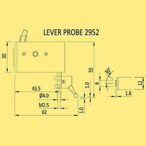 Baker 2 mm Electronic Lever Type Probe, 2952