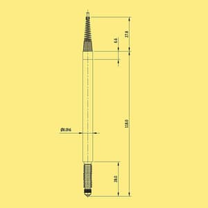Baker 2.25 mm Half - Bridge Type Electronic Axial Probe, 2950