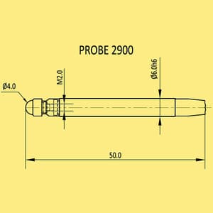 Baker 1 mm Half - Bridge Type Electronic Axial Probe (Dia 6 mm), 2900