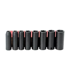 Sumake 8 Pcs 3/8 Inch Sq. Drive Deep Air Socket Set, SIS-3301
