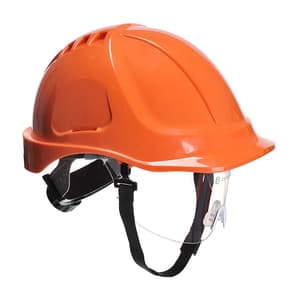 Portwest Endurance Plus Visor Safety Helmet (Orange), PW54 