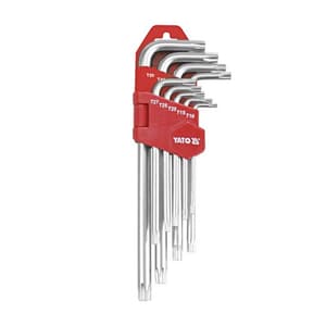 Yato T10 - T50 Torx Key Set Long CRV (9 Pcs), YT-0512