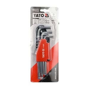 Yato 1.5 mm - 10 mm Hex Key Set With Ball CRV (9 Pcs), YT-0505