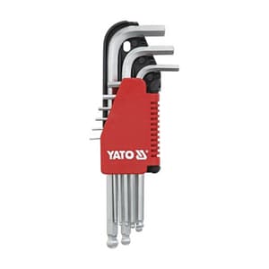 Yato 2 mm - 10 mm Hex Key Set With Ball CRV (9 Pcs), YT-0507