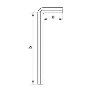Yato 1/16 - 3/8 Inch Hex Key Set S.A.E Extra Long (12 Pcs), YT-5836