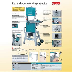 Makita 305mm (12") 900 W Band Saw, LB1200F