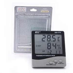 HTC -50°C to 70°C Thermometer with Clock & Large 3 Line LCD Display, 288-CTH