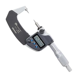 Mitutoyo 0 - 1 inch / 15 Degree Digital Point Micrometer with Carbide Tip, 342-351-30