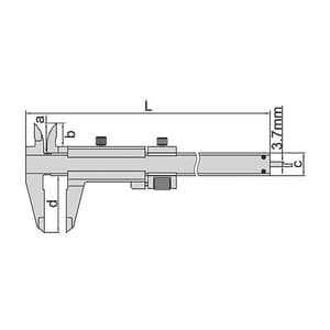 Insize 130 mm / 5 inch Vernier Caliper with Fine Adjustment, 1233-130