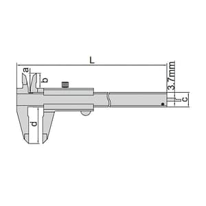 Insize 150 mm / 6 inch Vernier Caliper, 1205-1502S