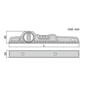 Insize 250 mm Cast Aluminum Level, 4913-250