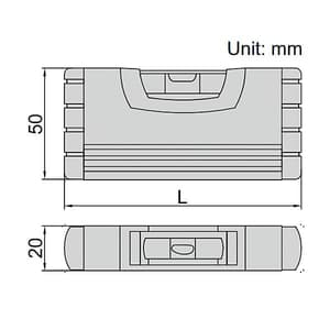 Insize 100 mm Portable Level, 4912-100