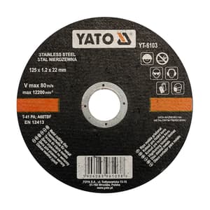 Yato 125 x 1.2 x 22 mm Inox Cutting Disc, YT-6103