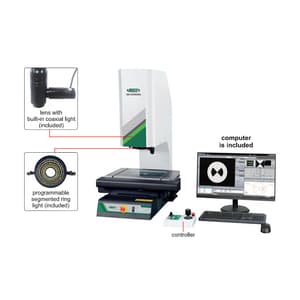 Insize 370 x 270 x 150 mm Standard Type CNC Vision Measuring System with Computer and Without Desk, ISD-V370CNCA