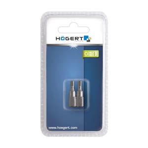 Hogert 3 mm & 4 mm Hex Screwdriver Bits (Pack of 2 Pcs), HT1S359