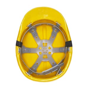 Udyogi Nape 1211 Series Helmet with Plastic Suspension & Slip Fit Adjustment (Yellow)