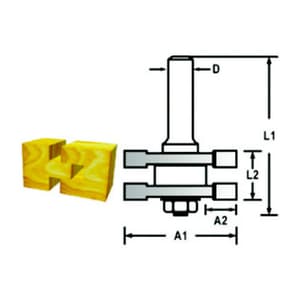 Makita 8.00 mm Router Bit (Reversible Glue Joint Bit - Straight Profile), D-48913