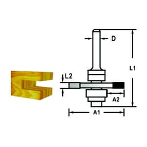 Makita 8.00 mm Router Bit (Slotting Cutter - 3 Wing Slot Cutter), D-48941