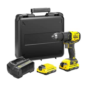 Stanley 20V / 2.0 Ah / 13 mm Cordless Brushless Hammer Drill Driver With 2 Batteries & Charger (FATMAX), SBD715D2K