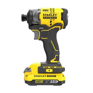 Stanley 20V / 2.0 Ah  Li-ion Cordless Brushless Impact Driver With 2 Batteries & Charger (FATMAX), SBI810D2K