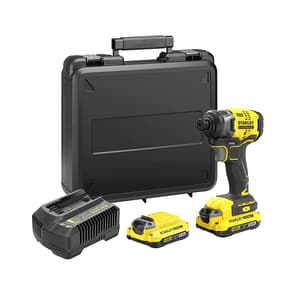 Stanley 20V / 2.0 Ah  Li-ion Cordless Brushless Impact Driver With 2 Batteries & Charger (FATMAX), SBI810D2K