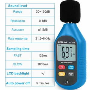 Metravi 4 Digits Digital Sound Level Meter, SL-3010