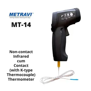 Metravi 4 Digits 1300°C Temperature Range Non-contact cum Contact Infrared Thermometer, MT-14