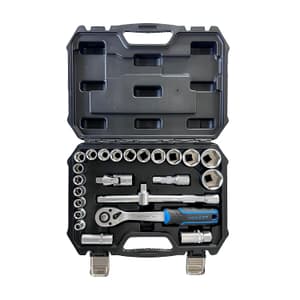 Hogert 24 Pcs 1/2 Inch Sq. Drive Socket Set, HT1R210
