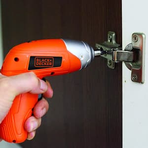Black+Decker 3.6V Cordless Ni-Cd Screwdriver With 10 Pcs Bit Sets, KC3610-IN