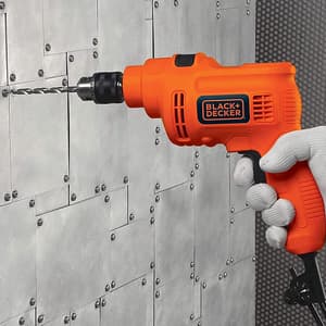 Black+Decker 550W 10mm Single Speed Hammer Drill / Driver, KR5010-IN