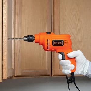 Black+Decker 550W 10mm Single Speed Hammer Drill / Driver, KR5010-IN