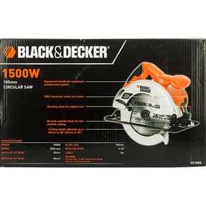 Black+Decker 1500W /185mm Wood Cutting Circular Saw with 2x36T TCT Blades, CS1500-IN