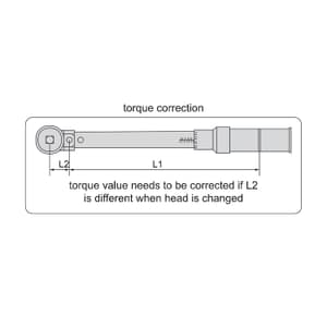 Insize 30 - 150 Nm Interchangeable Head Torque Wrench, IST-29WM150