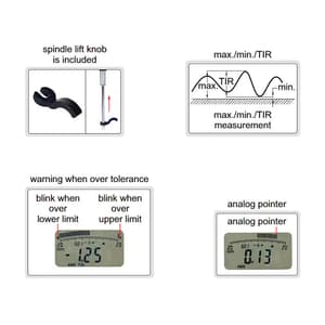 Insize 12.7 mm / 0.5 inch Back Plunger Type Digital Indicator, 2118-10