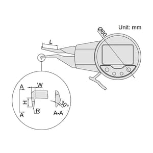 Insize 5 - 15 mm Digital Internal Caliper Gauge, 2121-15
